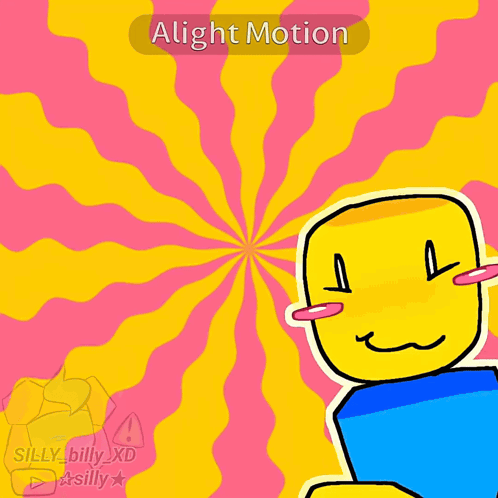 A Cartoon Of A Man With A Star On His Head And The Words Alight Motion Above Him GIF