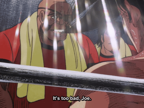 Cartoon Man With Towel Says Too Bad Joe GIF