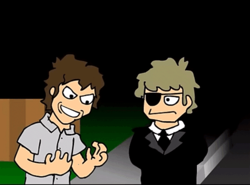 A Cartoon Of A Man With A X On His Face GIF