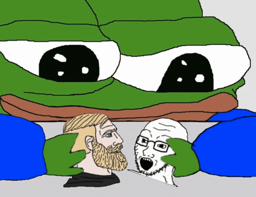 a cartoon of a man with glasses and a beard