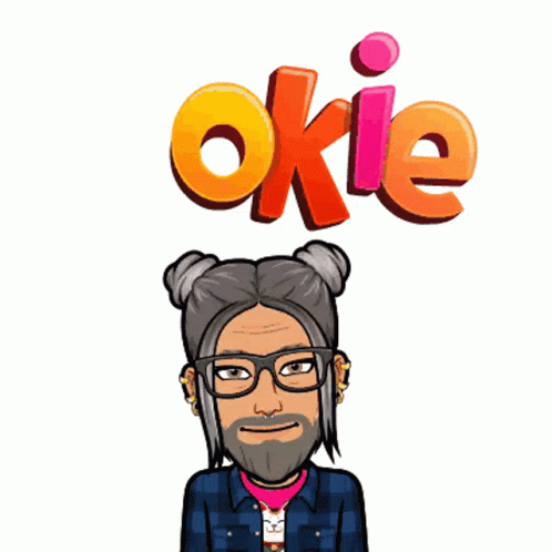A Cartoon Of A Man With Glasses And The Name Dokie Above Him GIF