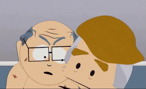 A Cartoon Of A Man With Glasses Being Punched In The Face By Another Man GIF