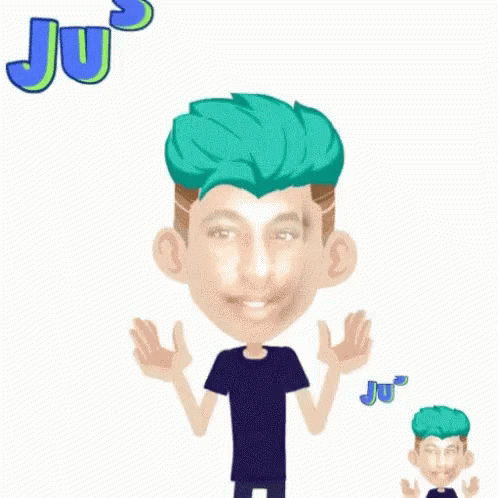 A Cartoon Of A Man With Green Hair Says " Just Saying " GIF
