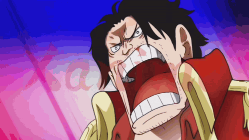 A Cartoon Of A Man With His Mouth Open GIF