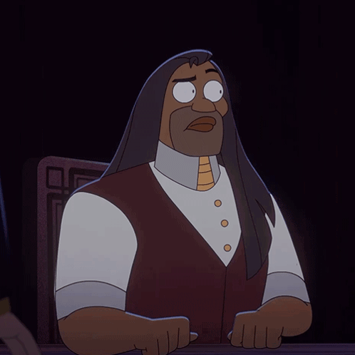 A Cartoon Of A Man With Long Hair Says Okay You Caught Me GIF
