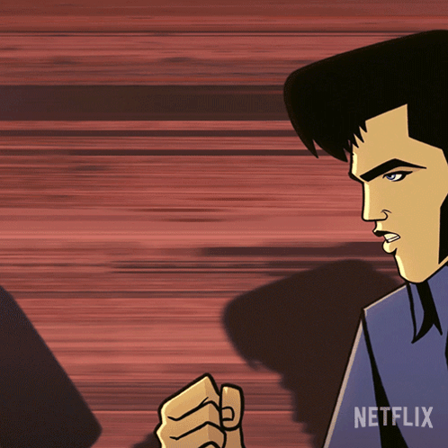 Cartoon Man With Netflix Text GIF