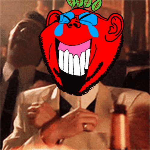 A Cartoon Of A Man With Tears Running Down His Eyes GIF