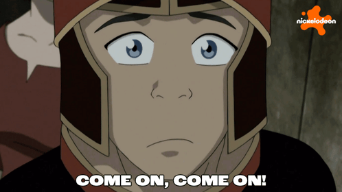 A Cartoon Of A Man With The Words Come On Come On GIF