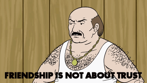 Cartoon Man With Friendship Nunchucks GIF