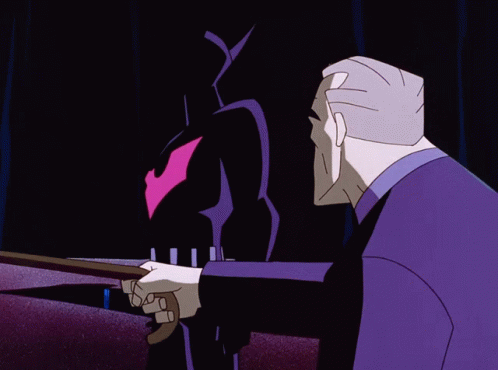 A Cartoon Of A Man With The Words None Of The Robins Ever Complained GIF