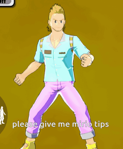 A Cartoon Of A Man With The Words Please Give Me Mirio Tips Behind Him GIF