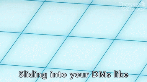 a cartoon of a man with the words sliding into your dms like