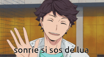 A Cartoon Of A Man With The Words Sonrie Si Sos De Lua GIF