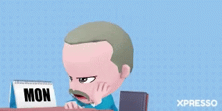 A Cartoon Of A Man With The Words Tgi Friday Written Above Him GIF