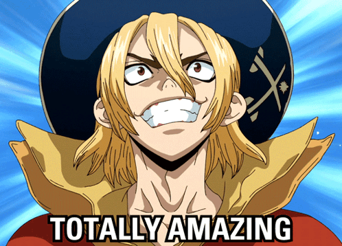 A Cartoon Of A Man With The Words Totally Amazing Above Him GIF