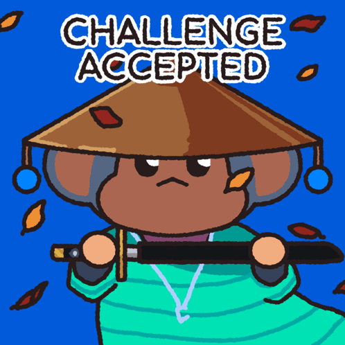 Monkey With Sword Challenge Accepted GIF