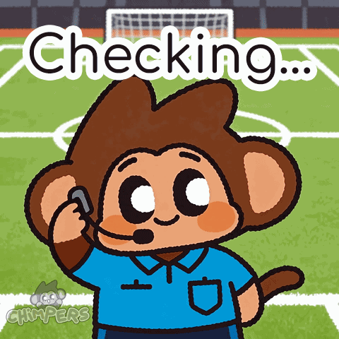 A Cartoon Of A Monkey Talking On A Cell Phone With The Word Checking Above Him GIF