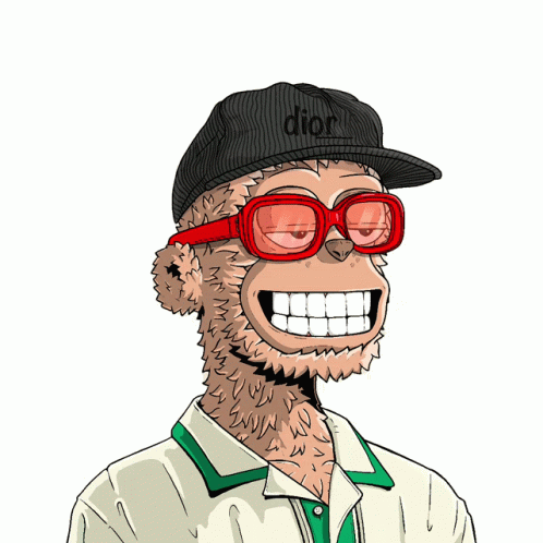 A Cartoon Of A Monkey Wearing A Beanie And Glasses With The Word Poor Underneath Him GIF