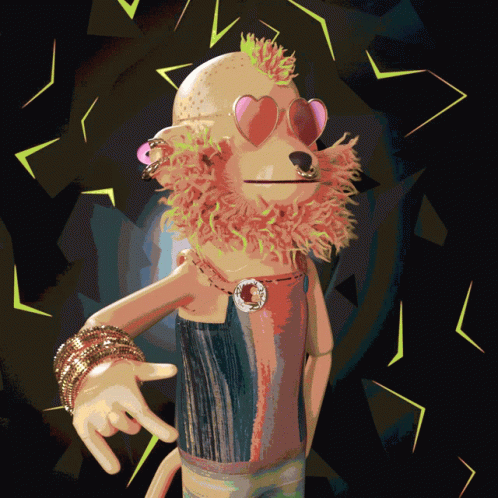 A Cartoon Of A Monkey Wearing Sunglasses And A Necklace GIF