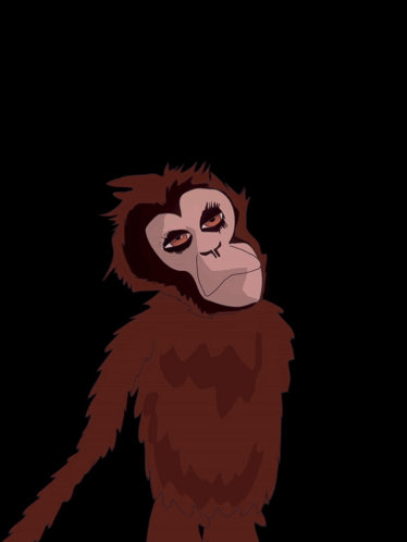 A Cartoon Of A Monkey With A Device On Top Of Its Head GIF