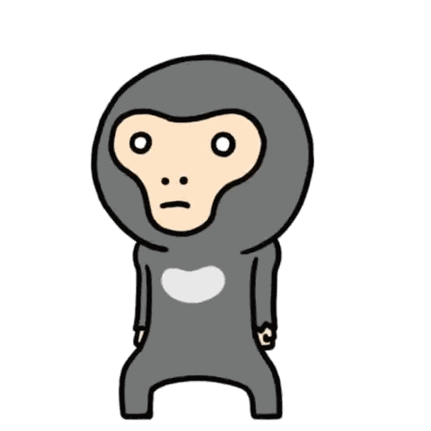 a cartoon of a monkey with its mouth open