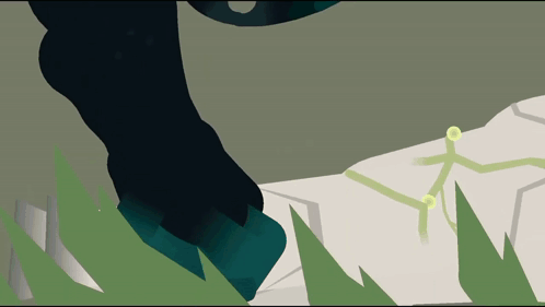 A Cartoon Of A Monster And A White Monster GIF