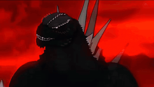 A Cartoon Of A Monster With A Red Background GIF