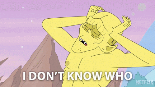 a cartoon of a monster with the words i don 't know who