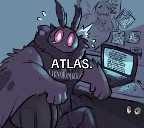 A Cartoon Of A Moth Sitting At A Desk In Front Of A Laptop . GIF