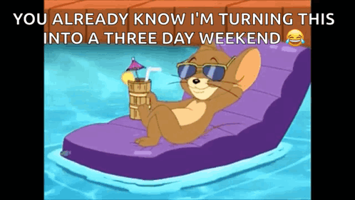 A Cartoon Of A Mouse Wearing Sunglasses Sitting On A Lounge Chair In A Pool . GIF