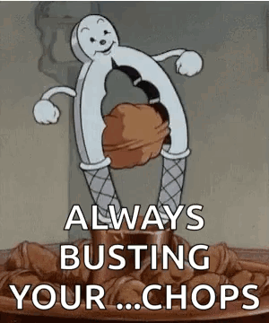 A Cartoon Of A Nutcracker Holding A Nut In His Hand . GIF