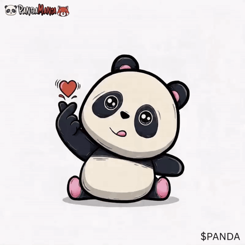A Cartoon Of A Panda Bear Giving A Thumbs Up Sign GIF