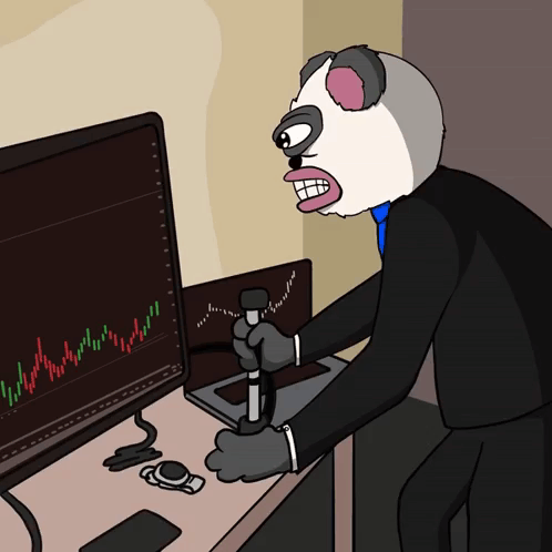 Panda Looking At Computer Screen GIF