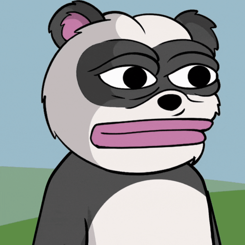 Panda With Pink Lip GIF