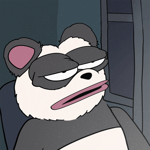 Panda With Pink Lip GIF