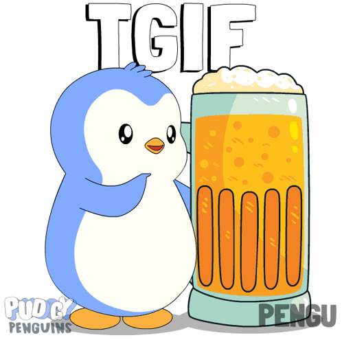 A Cartoon Of A Penguin Holding A Glass Of Beer With The Words This Glass Is Freedom Above It GIF