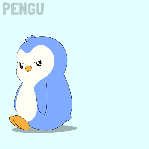 Penguin Standing Next To Green Stuff GIF