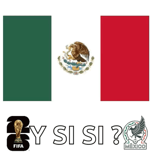 a cartoon of a penguin with a soccer ball in front of a mexico flag