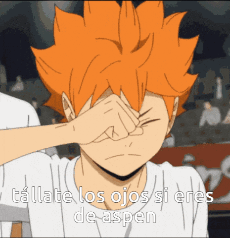 A Cartoon Of A Person Covering Their Eyes With Their Hand And The Words Tallate Los Ojos Si Eres De Aspen GIF