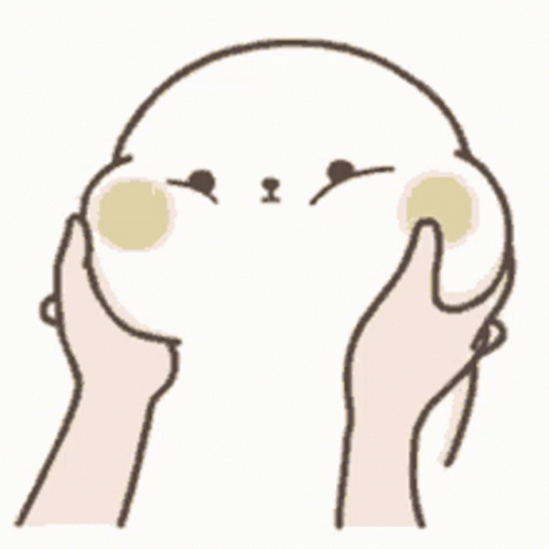 A Cartoon Of A Person Holding A Ball With A Face On It . GIF