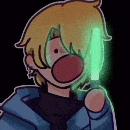 A Cartoon Of A Person Holding A Green Light GIF