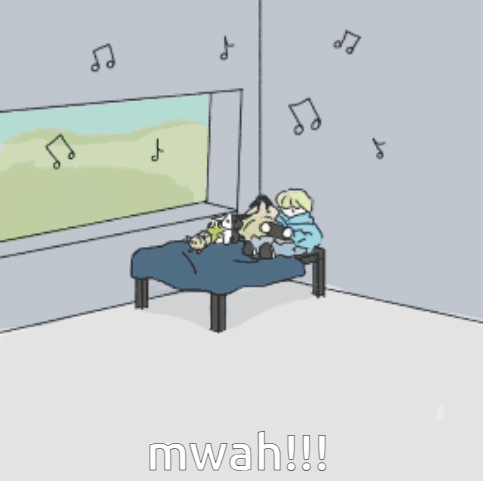 A Cartoon Of A Person Holding A Piece Of Paper With The Word Mwah Written On It GIF