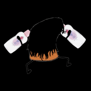 A Cartoon Of A Person Holding Two Baby Bottles In Their Hands GIF