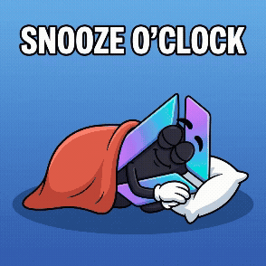 A Cartoon Of A Person Laying In Bed With A Laptop And The Words Snooze O ' Clock GIF