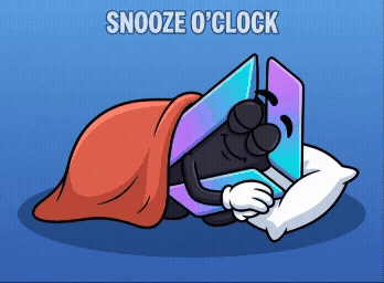A Cartoon Of A Person Laying In Bed With A Laptop And The Words Snooze O ' Clock Above It GIF
