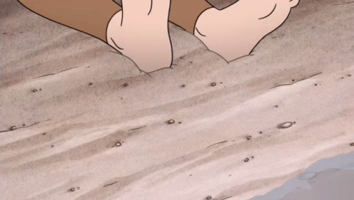 a cartoon of a person laying on the ground