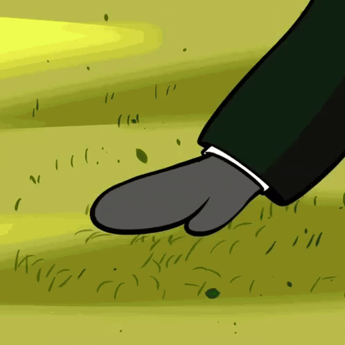 Cartoon Foot In Grass GIF