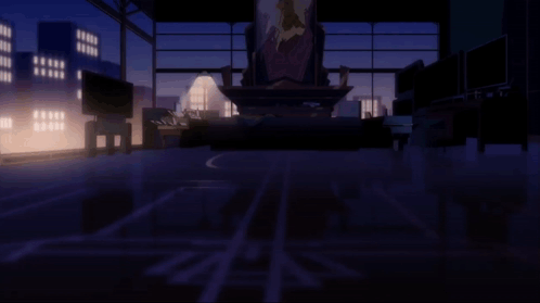 A Cartoon Of A Person Sitting In A Chair With Their Feet Up GIF