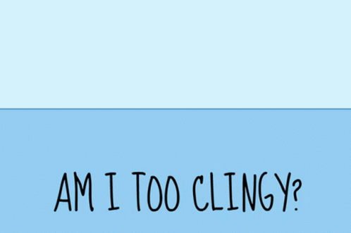 A Cartoon Of A Person Walking With A Penguin And The Words Am I Too Clingy Below It GIF