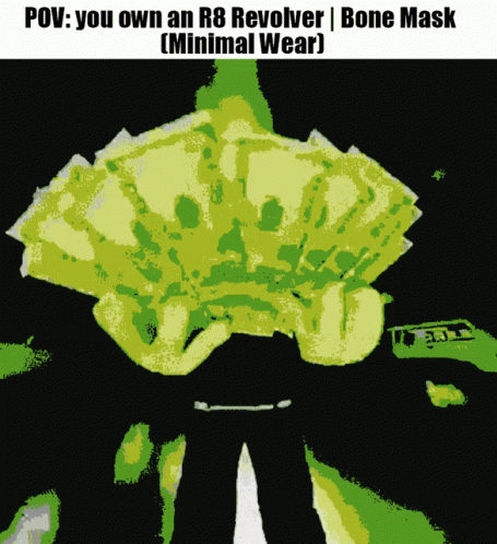A Cartoon Of A Person Wearing A Bone Mask GIF